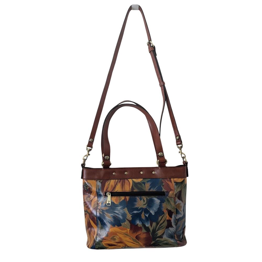 NWOT Patricia Nash MALLORY Large Leather Floral Print  Handbag Tote Purse